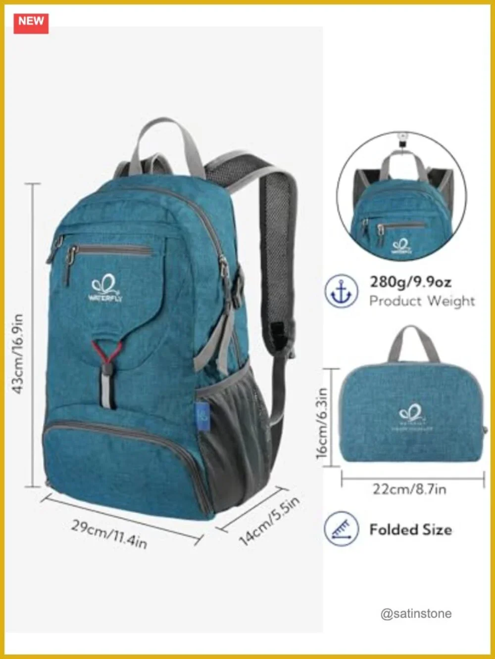 Ultra Light Foldable Backpack 20L Travel Hiking Daypack